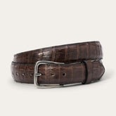 Men Belts | Stetson Caiman Western Tab Belt - 1 1/4" Width Cigar Classic