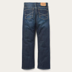 Men Boot Cut | Stetson 1312 Fit Destructed Jeans Blue