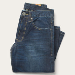 Men Boot Cut | Stetson 1312 Fit Destructed Jeans Blue