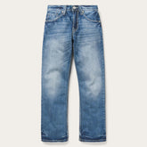 Men Boot Cut | Stetson 1312 Fit Light Wash Jeans Blue