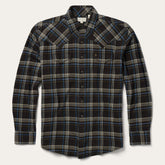 Men Classic Cut | Stetson Brown Plaid Flannel Western Shirt Brown