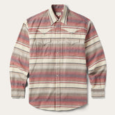 Men Classic Cut | Stetson Brushed Twill Striped Shirt Red