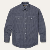 Men Classic Cut | Stetson Diamond Geo Western Shirt Blue
