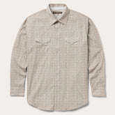 Men Classic Cut | Stetson Medallion Print Western Shirt Brown
