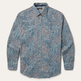 Men Classic Cut | Stetson Paisley Western Shirt Green