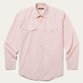 Men Classic Cut | Stetson Pink End-On-End Western Shirt Pink