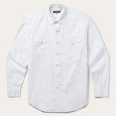 Men Classic Cut | Stetson White Pinpoint Oxford Western Shirt White