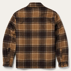 Men Flannel Shirts | Stetson Brown Plaid Western Coat Brown