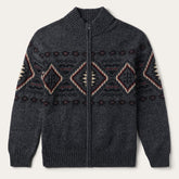 Men Jackets | Stetson Horizontal Aztec Cardigan Grey