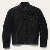 Men Jackets | Stetson Leather Jean Jacket Black