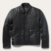 Men Jackets | Stetson Snap Front Leather Jacket Brown