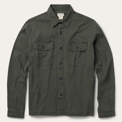 Men Jackets | Stetson Stretch Canvas Jac-Shirt Green