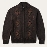 Men Jackets | Stetson Vertical Aztec Cardigan Brown