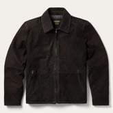 Men Jackets | Stetson Zip Front Suede Leather Jacket Brown