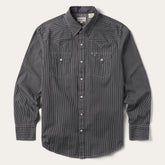 Men Modern Cut | Stetson Black Diamond Shirt Black