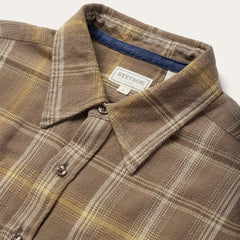 Men Modern Cut | Stetson Brown Flannel Button-Front Shirt Brown