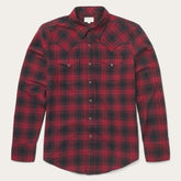 Men Modern Cut | Stetson Brushed Twill Plaid Shirt Black