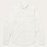 Men Modern Cut | Stetson Cream Twill Shirt White