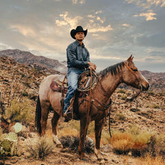 Men Modern Cut | Stetson Dark Denim Western Shirt Blue