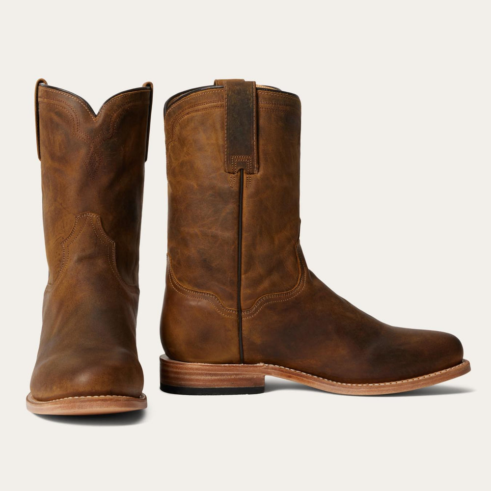 Men Ropers | Stetson Puncher Boots Oily Brown