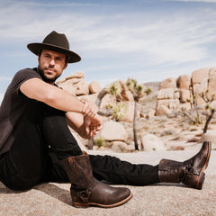 Men Ropers | Stetson Puncher Harness Boot Brown