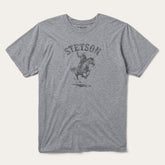 Men Tees | Stetson Bronco Rider Graphic Tee Grey