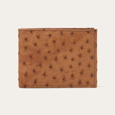 Men Wallets | Stetson Ostrich Bi-Fold Wallet Antique Cognac