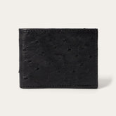 Men Wallets | Stetson Ostrich Bi-Fold Wallet Black Cowboy Classic