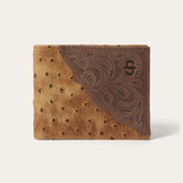 Men Wallets | Stetson Tooled Embossed Croco Bi-Fold Wallet Brown / California Nut