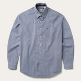 Men Western Shirts | Stetson Blue Deco Geo Print Button Front Shirt Blue