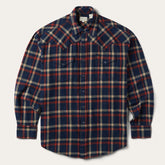 Men Western Shirts | Stetson Brushed Twill Plaid Shirt Blue