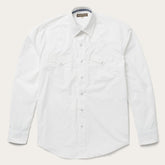 Men Western Shirts | Stetson Classic Solid Snap Poplin Shirt In Optic White White