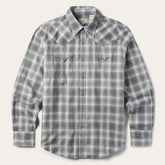 Men Western Shirts | Stetson Dobby Twill Plaid Shirt Brown