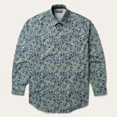 Men Western Shirts | Stetson Greenspring Paisley Print Western Shirt Blue
