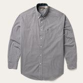 Men Western Shirts | Stetson Grey Geo Print Button Front Shirt Grey