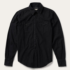 Men Western Shirts | Stetson Modern Denim Western Shirt Black