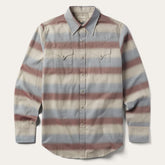 Men Western Shirts | Stetson Ombre Stripe Twill Shirt Wine