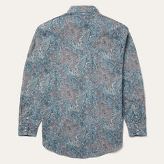 Men Western Shirts | Stetson Paisley Western Shirt Green
