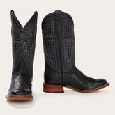Men Western | Stetson Black Falls Alligator Cowboy Boot Black