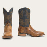 Men Western | Stetson Goddard Burnished Blue & Brown Leather Boot Brown