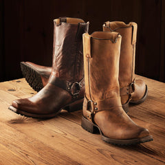 Men Western | Stetson Heritage Harness Boots Oiled Brown
