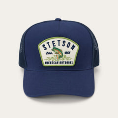 Men/Women Caps & Truckers | Stetson Fishing Patch Trucker Cap Navy