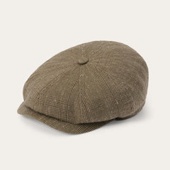 Men/Women Caps & Truckers | Stetson Glen Check Linen/Silk Hatteras Cap Olive Check