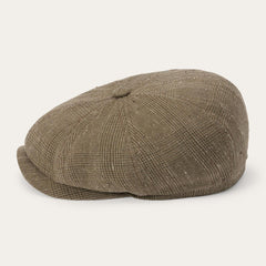 Men/Women Caps & Truckers | Stetson Glen Check Linen/Silk Hatteras Cap Olive Check