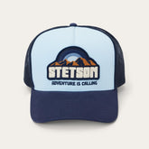 Men/Women Caps & Truckers | Stetson Mountain Sunset Trucker Cap Light Blue / Navy