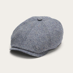 Men/Women Caps & Truckers | Stetson Silk Six-Panel Cap Blue Herringbone