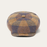 Men/Women Caps & Truckers | Stetson Wool Check Hatteras Cognac/sand/blue