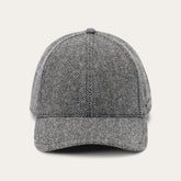 Men/Women Caps & Truckers | Stetson Wool Herringbone Baseball Cap Anthra Melange Herringbone