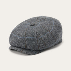 Men/Women Caps & Truckers | Stetson Wool Herringbone Hatteras Cap Grey Herringbone
