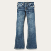 Women Denim | Stetson 816 Fit Jeans With White "S" Back Pocket Blue